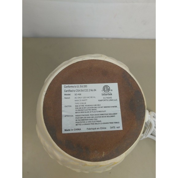 Intertek Ceramic Owl Night Light Nature Works with Bulb Tested and Works 7" - Picture 7 of 7